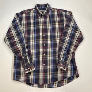 Gitman Bros Plaid Button Down Shirt Long Sleeve Mens Size Medium Multi Color
